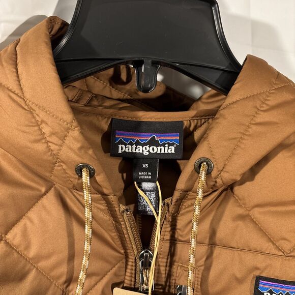NWT Patagonia Women's XS Diamond Quilted Bomber Hoody Jacket Color Deer Brown - Picture 6 of 10